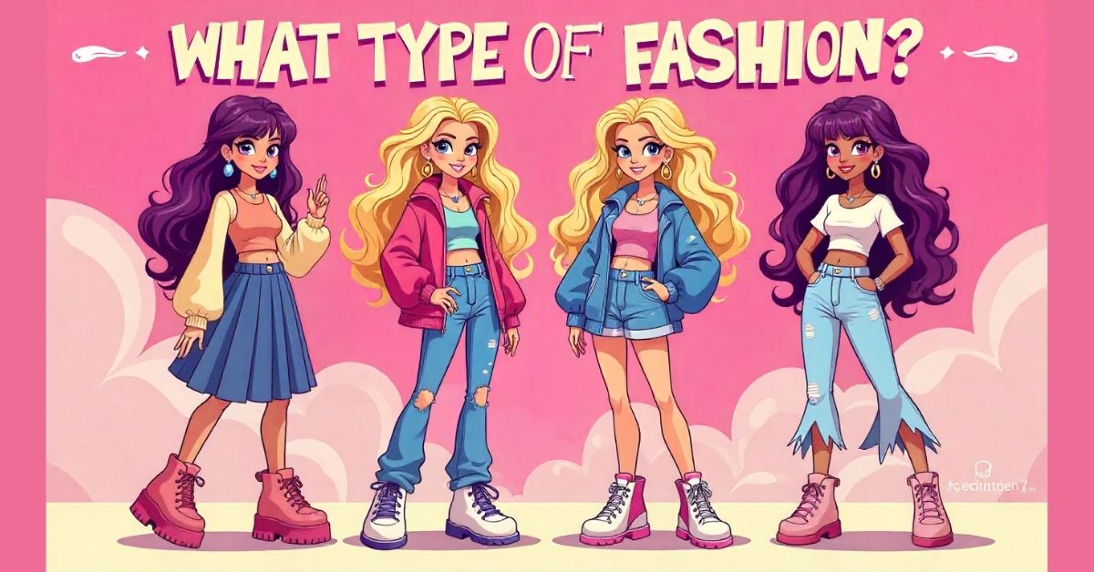 A colourful, doll-inspired fashion illustration showing bold, exaggerated outfits and accessories — capturing Bratz Fashion and Bratz Style with playful, vibrant energy
